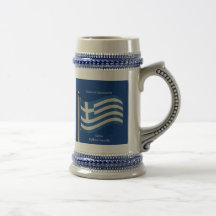 Vinka flagga av Grekland Kaffe Koppar