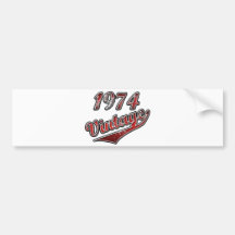 Vintage 1974 bildekal