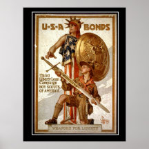Vintage affisch för världskrig för USA krigförbind