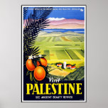 Vintage affisch Palestina reser