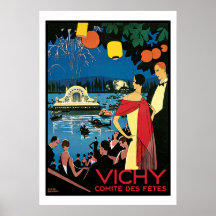 Vintage affischkonstVichy frankriken