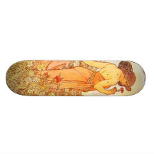 Vintage Alfons M. Mucha Skate Board