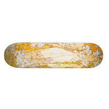 Vintage Alfons M. Mucha Skateboards