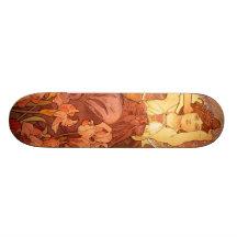 Vintage Alfons M. Mucha Skateboards
