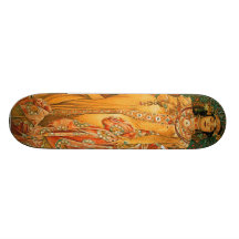 Vintage Alfons M. Mucha Skateboards