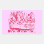 Vintage Alice i underland Rektangelformade Klistermärken