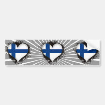 Vintage älskar jag Finland Bildekaler