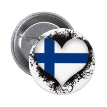 Vintage älskar jag Finland Knappar