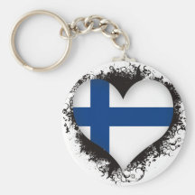 Vintage älskar jag Finland Nyckelringar