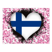 Vintage älskar jag Finland Vykort