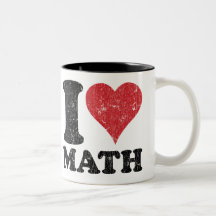 Vintage älskar jag Math Muggar