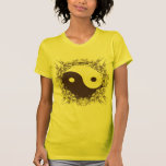 Vintage blom- Yin Yang Tshirts
