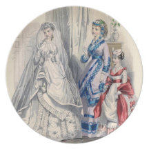 Vintage bröllop pläterar dinner plate