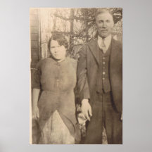 Vintage bröllopårsdag affisch