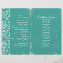 Vintage bröllopceremoniprogram flygblad designs