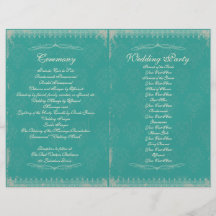 Vintage bröllopceremoniprogram flygblad designs