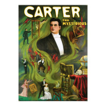 Vintage Carter den mystiska magiska affischen Individuella Inbjudningskort
