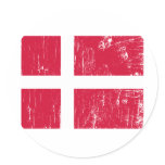 Vintage Denmark Round Sticker