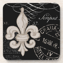 Vintage Fleur de Lis… korkunderlägg