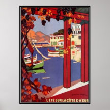 Vintage franska Riviera, frankriken - Posters