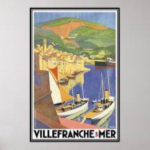 Vintage franska Riviera, frankriken - Posters