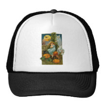 Vintage Halloween Mesh Kepsar