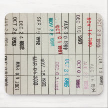 Vintage Library Due Date Cards Mousepad
