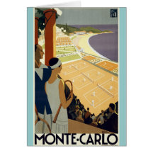 Vintage Monte - carlo Monaco reser Kort