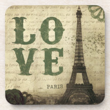 Vintage Paris Glas Underlägg