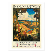 Vintage Pennsylvania RR, Kentucky reser annonsen Vykort