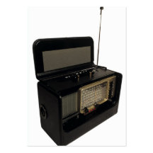 Vintage radiosände visitkort mall