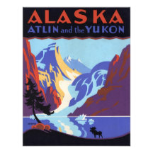 Vintage resoraffisch, Atlin och Yukon, Alaska Anpassade Inbjudan