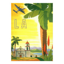Vintage resoraffisch, Los Angeles, Kalifornien Personliga Tillkännagivanden