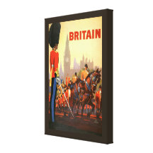 Vintage resoraffisch, Storbritannien, England Kanvasdukar Med Gallerikvalitet