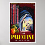 Vintage resoraffischer - Palestina, Jerusalem affischer