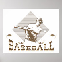 Vintage Retro stilbaseballaffischer
