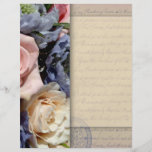 Vintage romantisk blommadesign flygblad designs