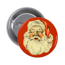 Vintage Santa klämmer fast Knapp