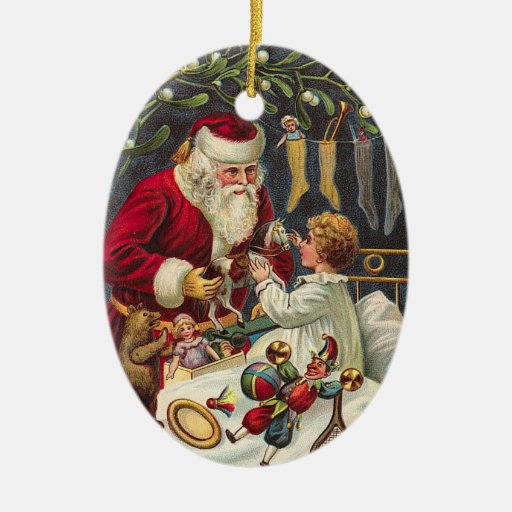 vintage_santa_old_christmas_oval _ornament julgranskula