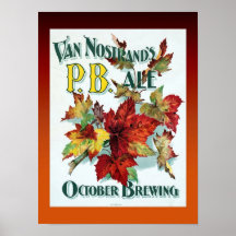 Vintage Skåpbil Nostrands Oktober öl Affisch