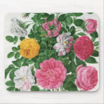 Vintage som blommar blommor, trädgårds- ro för vår musmattor
