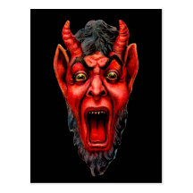 Vintage som brummar Krampus Vykort