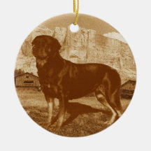 Vintage Style Rottweiler Ornament