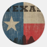 Vintage Texas Rund Klistermärke