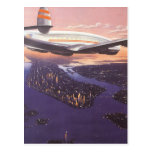 Vintageadressändring, flygplan Hudson River Vykort