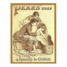 Vintageadvertizing, Pearstvål Vykort