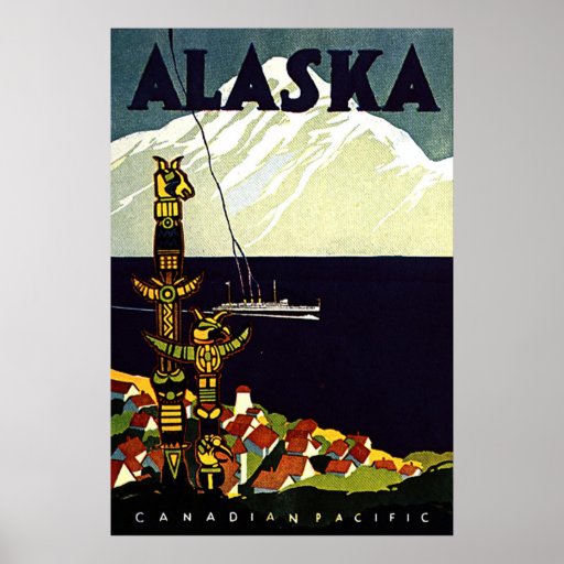 VintageAlaska tryck Posters