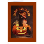Vintageälskare Halloween Hälsningskort
