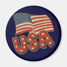 VintageAmerika flagga Kylskåpmagneter