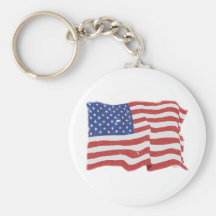 Vintageamerikanska flaggan Keychain Nyckelringar